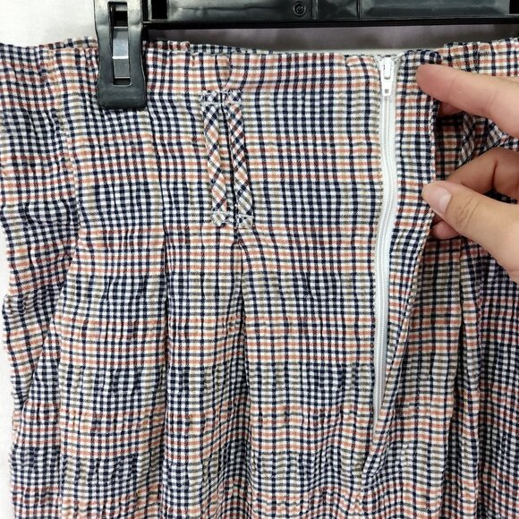 Maeve Anthropologie Hazelle Plaid Slim Pants Size 4 Paperbag High Waist Trousers - Picture 12 of 16